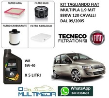 KIT TAGLIANDO E OLIO ORIGINALE 5W-40 FIAT MULTIPLA 1.9 MJET MULTIJET 120CV 88KW 