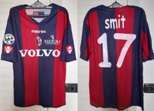 MAGLIA CALCIO BOLOGNA FC 1909 MATCH WORN N°17 SMIT 2006/2007 MACRON VOLVO