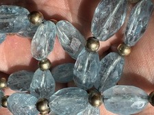 Collana Acquamarina Chiusura Oro 18 Kt