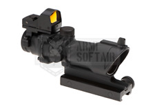 AIM O TACTICAL METAL SCOPE PROFESSIONAL ACOG 4X32 + RED DOT BLACK  AIRSOFT