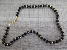 Collana Spinello Sfaccettato Nero Naturale Pietre Dure Preziose Made in Italy