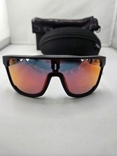 Nervo ottico nero opaco con lente fumè rosso specchio nuovo