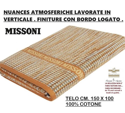 Telo lenzuolo spugna missoni - telo,