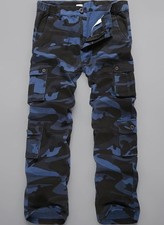 iCKER Pantalone Cargo Uomo Blu