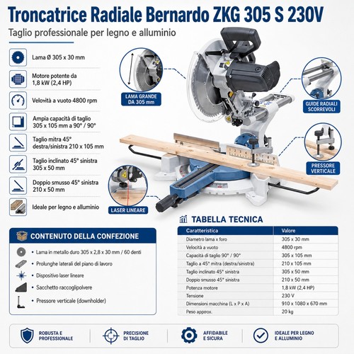 Troncatrice radiale bernardo - troncatrice,