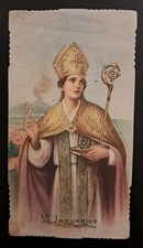 A2  ANTICO  Santino Holy Card  SAN GENNARO NAPOLI CROMO