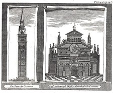ITALIA CREMONA "... de l'Eglise Cattedrale di Cremone" 1709 A. De Rogissart
