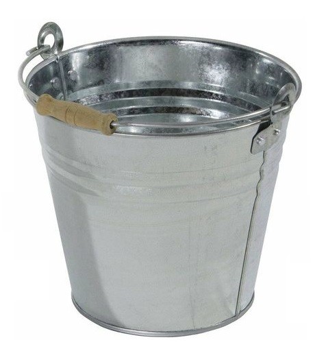 Secchio metallo zincato con - in,