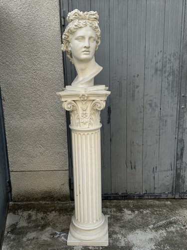Colonna busto gesso - e, in