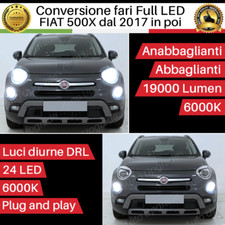 KIT FARI FULL LED H4 + T20 PER FIAT 500X DAL 2017 IN POI CANBUS XENO XENON 6000K