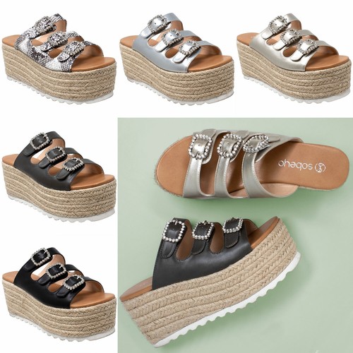 Sandali donna plateau zeppa