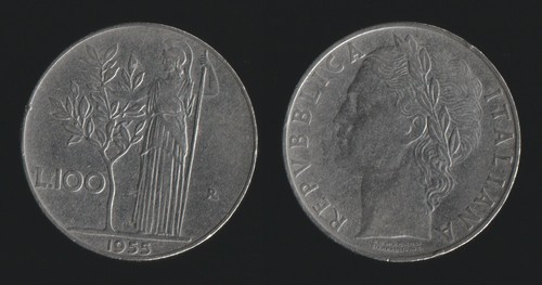 100 lire 1955 minerva - 100,