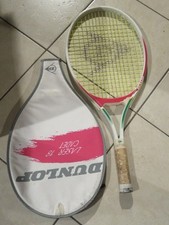 Vecchia Racchetta da tennis con CUSTODIA LASER 18 CADET DUNLOP giocare vintage