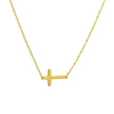 Collana catena mini croce vero