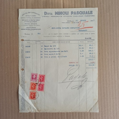1946 ditta minoli pasquale - ditta,
