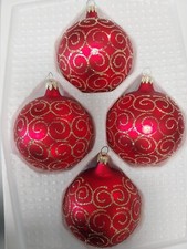 4 palline di Natale vintage