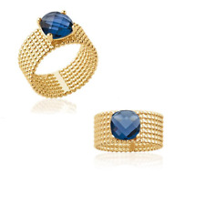 Anello Largo Pietra Cristallo