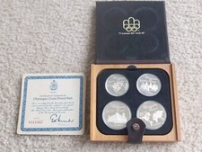 Set 4 pezzi monete argento