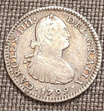 1 REAL 1799 CARLO IV MESSICO COLONIA SPAGNOLA - MONETA IN ARGENTO qBB