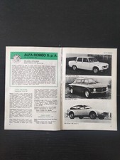 1972-73 ALFA ROMEO JUNIOR MONTREAL XRAY MOTORE AUTO PRODUZIONE CARATTERISTICHE
