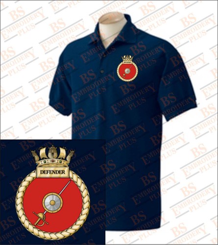 Polo hms defender ricamata - polo,