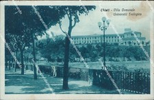 p826 cartolina chieti citta' villa comunale universita' teologica