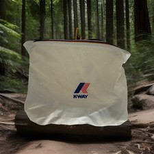 Giubbino Kway Impermeabile Come Nuovo Bianco Con Bursa Bags Giacca XL
