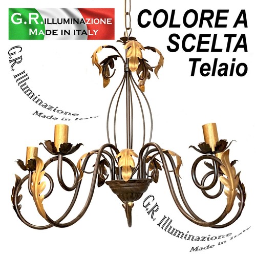 Lampadario ferro battuto - battuto, 5