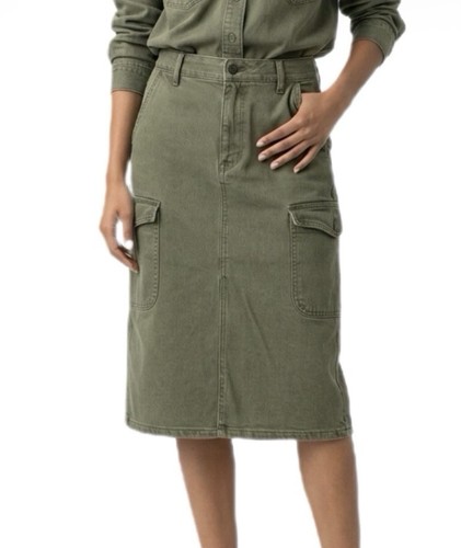 Gonna midi gap cargo - gonna, verde
