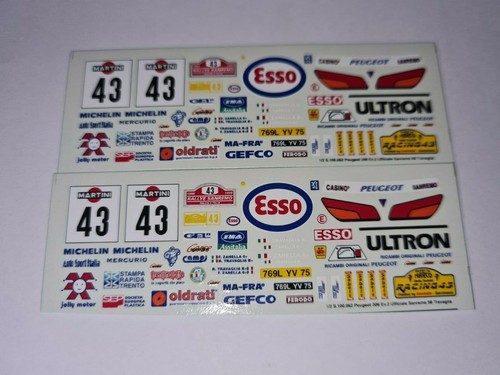 Decal racing43 peugeot - 1:43,