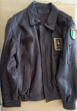GIUBOTTO AVIATORE CON LOGO FRECCE TRICOLORI IN PELLE TAGLIA S