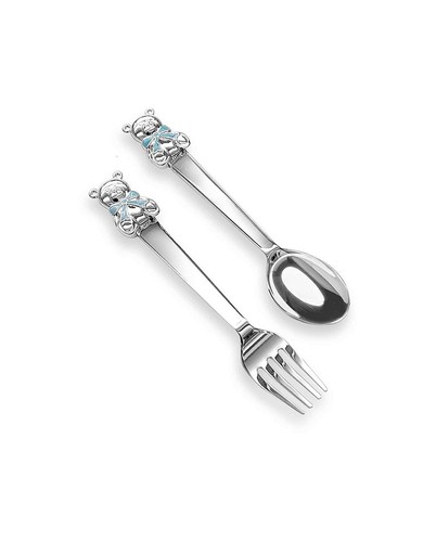 Valenti orsetto azzurro posate - orsetto,