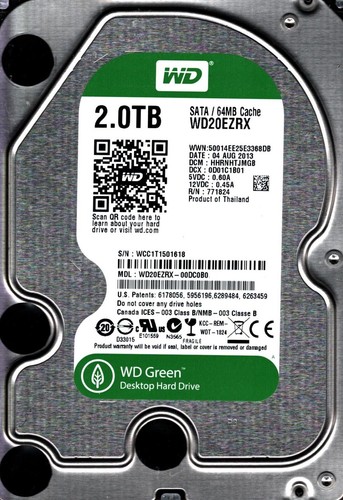 Wd20ezrx 00dc0b0 wcc1t - wd20ezrx-00dc0b0, s/n:wcc1t