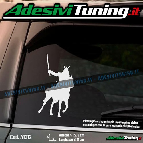 Adesivo samurai cavallo con - a,