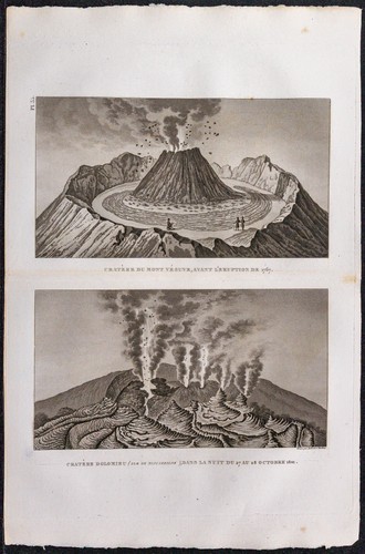 1827 vulcano del vesuvio - vulcano, e