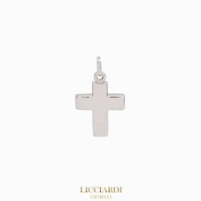 Ciondolo uomo croce oro bianco