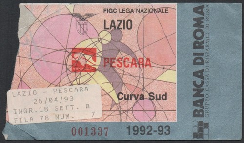 Biglietto stadio ticket lazio - stadio,