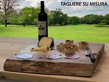 Tagliere da cucina legno OLMO 40x45x5 maniglie incave SU MISURA PERSONALIZZABILE