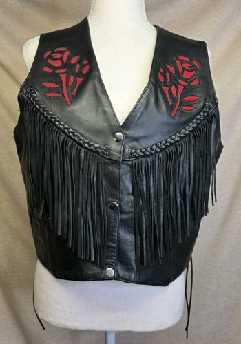 Gilet vintage interstate pelle - gilet,