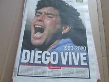 GIORNALE STORICO  -DA EDICOLA  - MORTE MARADONA -  A SCELTA - PREZZO PER SINGOLO