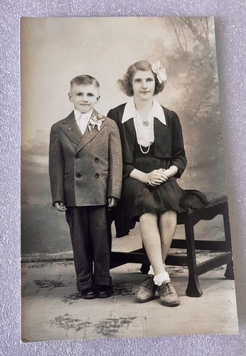 Rppc foto cartolina ritratto - rppc,