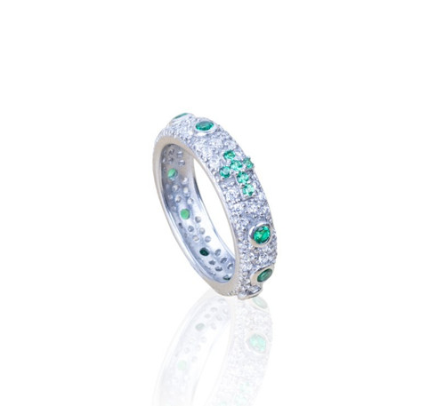 Anello rosario con zirconi - anello,
