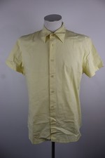 ICEBERG JEANS CAMICIA UOMO TG. XL SHIRT MAN CASUAL VINTAGE COTONE COTTON GIALLO