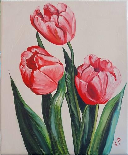 Quadro floreale dipinto - , a