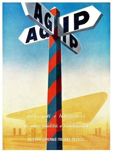Pubblicita 1952 agip petroli - pubblicita',