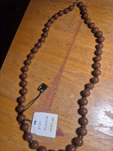 Collana perle marroni - collana,