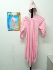 Vestito Costume Carnevale FATINA ROSA vestito + cappello bambina 7 8 anni C45