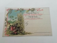 Cartolina Pubblicitaria Gallettine Biscotti Torino Coloniale Prodotti alimentari