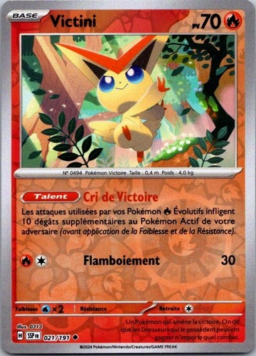 Carte pokémon victini - carte,