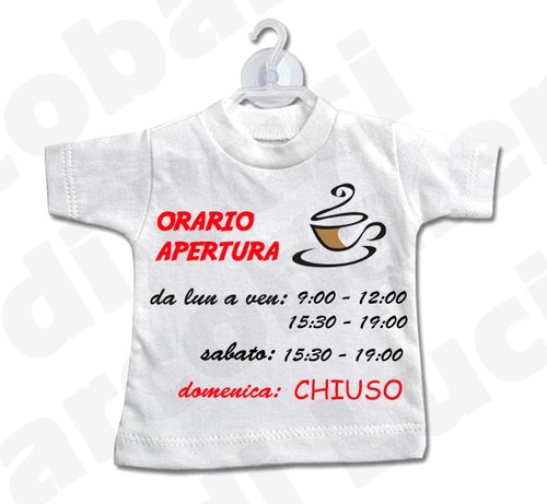 Mini shirt cartello orario - mini, t-shirt